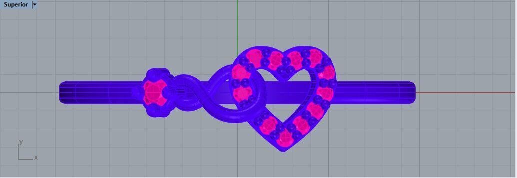 Anillo Infinito Corazon 3D print model_3