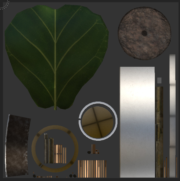 Fiddle Leaf Fig Plant in Planter with Stand 3D model_5