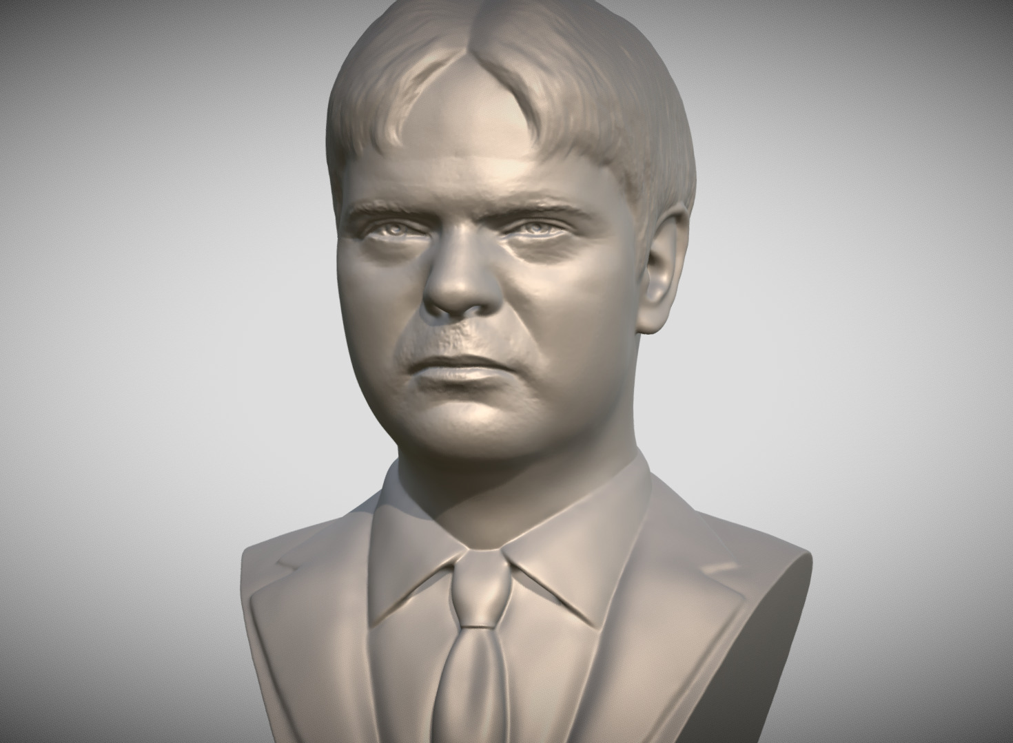 Dwight Schrute from The Office bust 3D print model_1