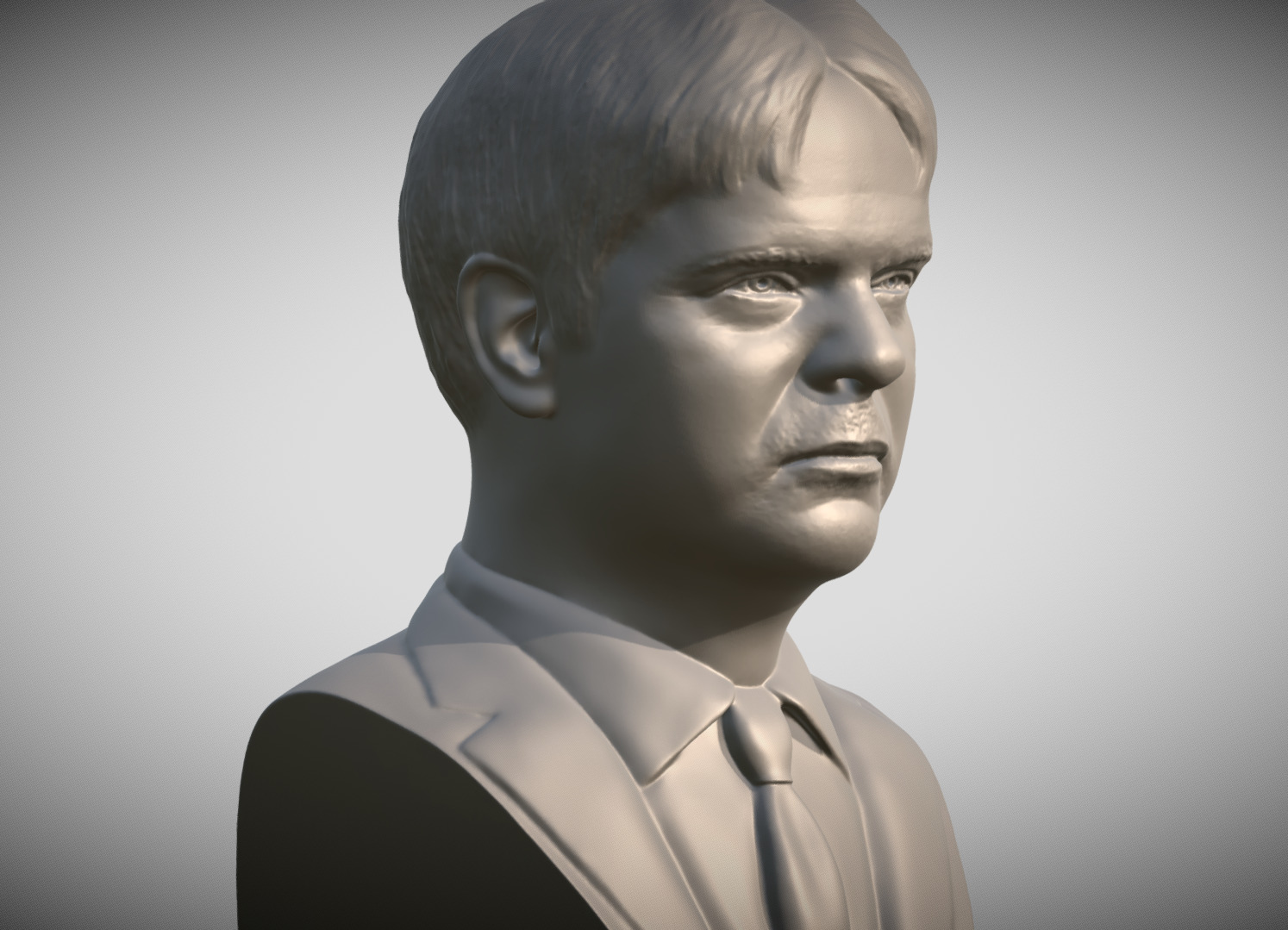 Dwight Schrute from The Office bust 3D print model_7