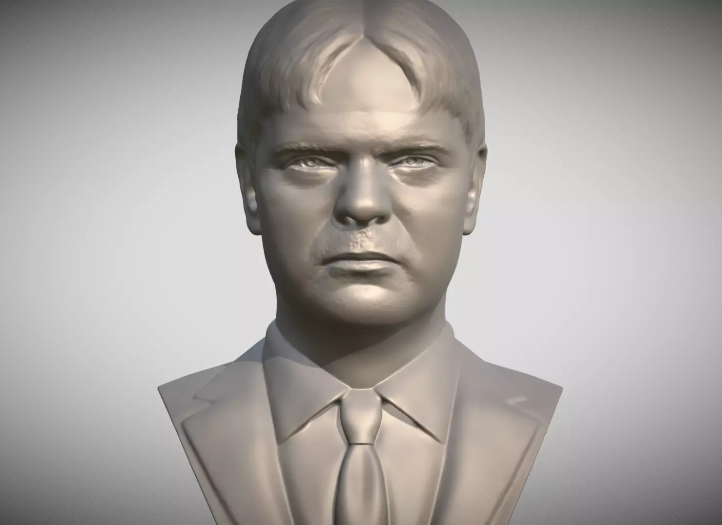Dwight Schrute from The Office bust 3D print model_0