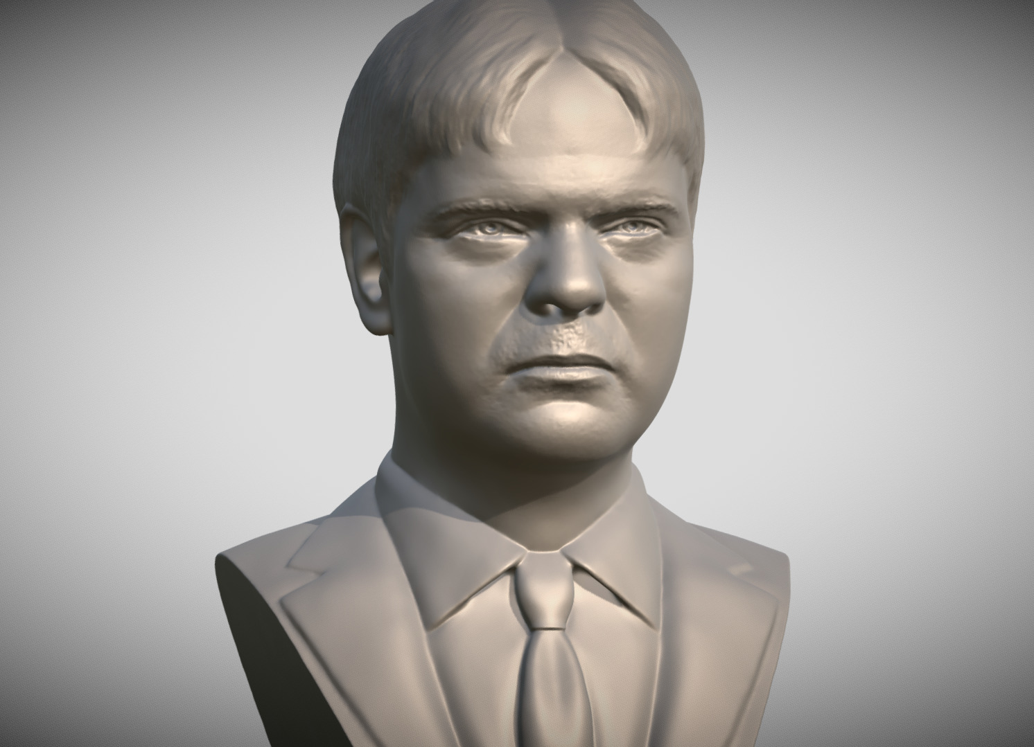 Dwight Schrute from The Office bust 3D print model_9