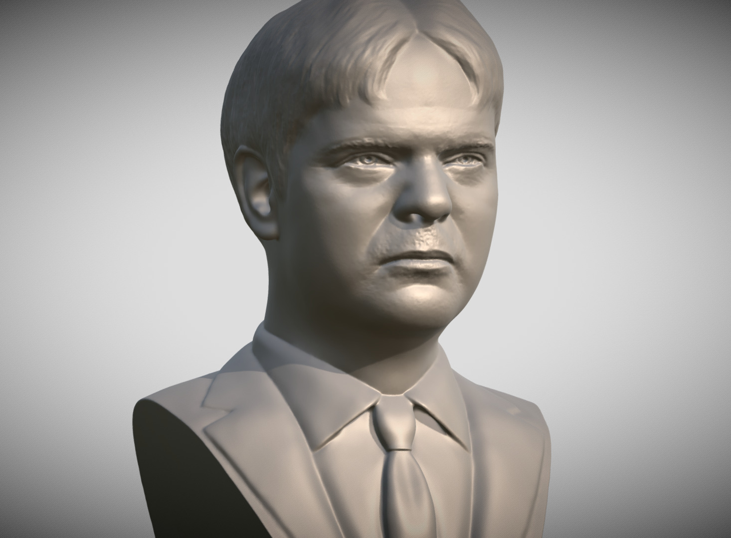 Dwight Schrute from The Office bust 3D print model_8
