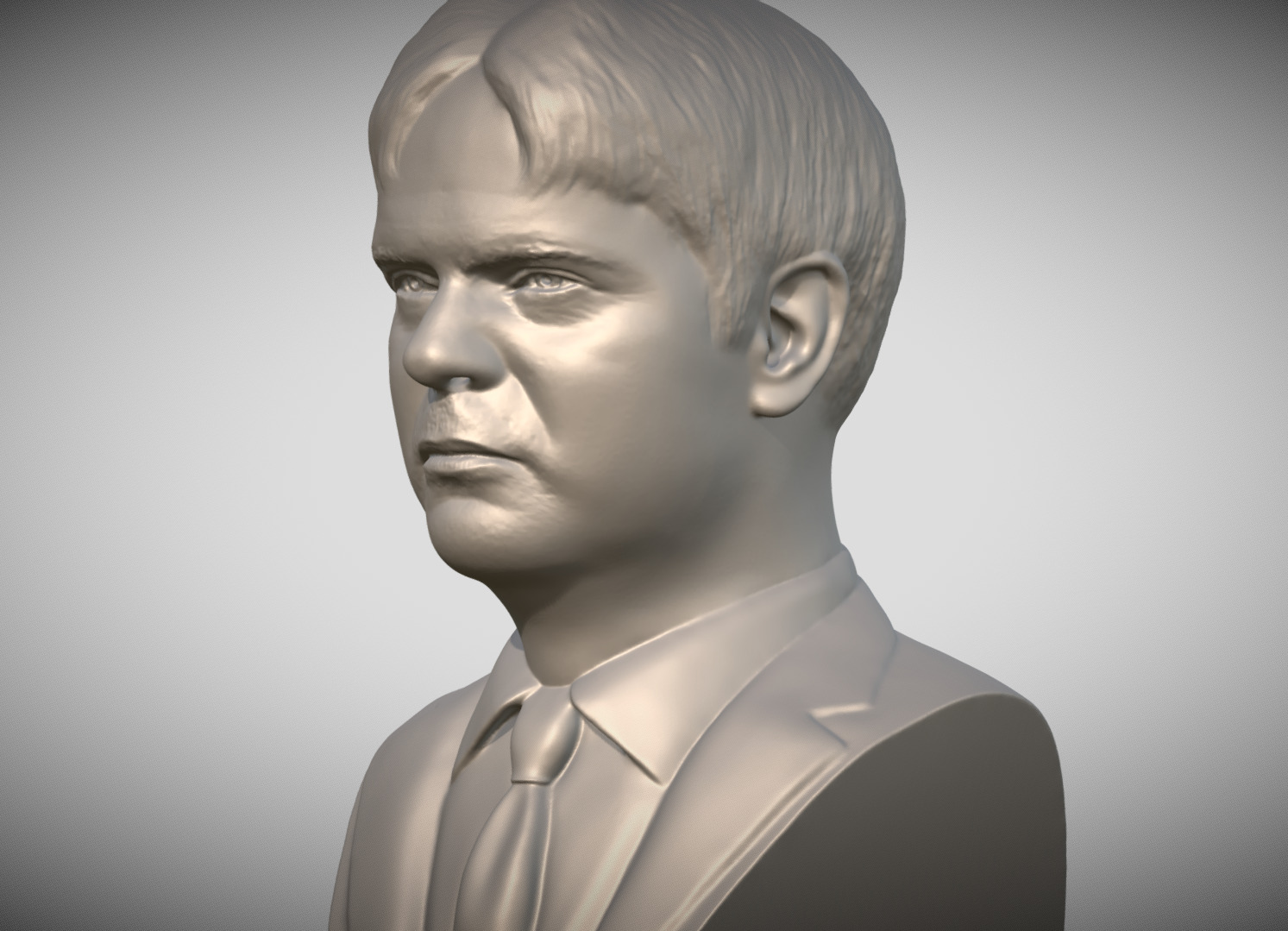 Dwight Schrute from The Office bust 3D print model_2