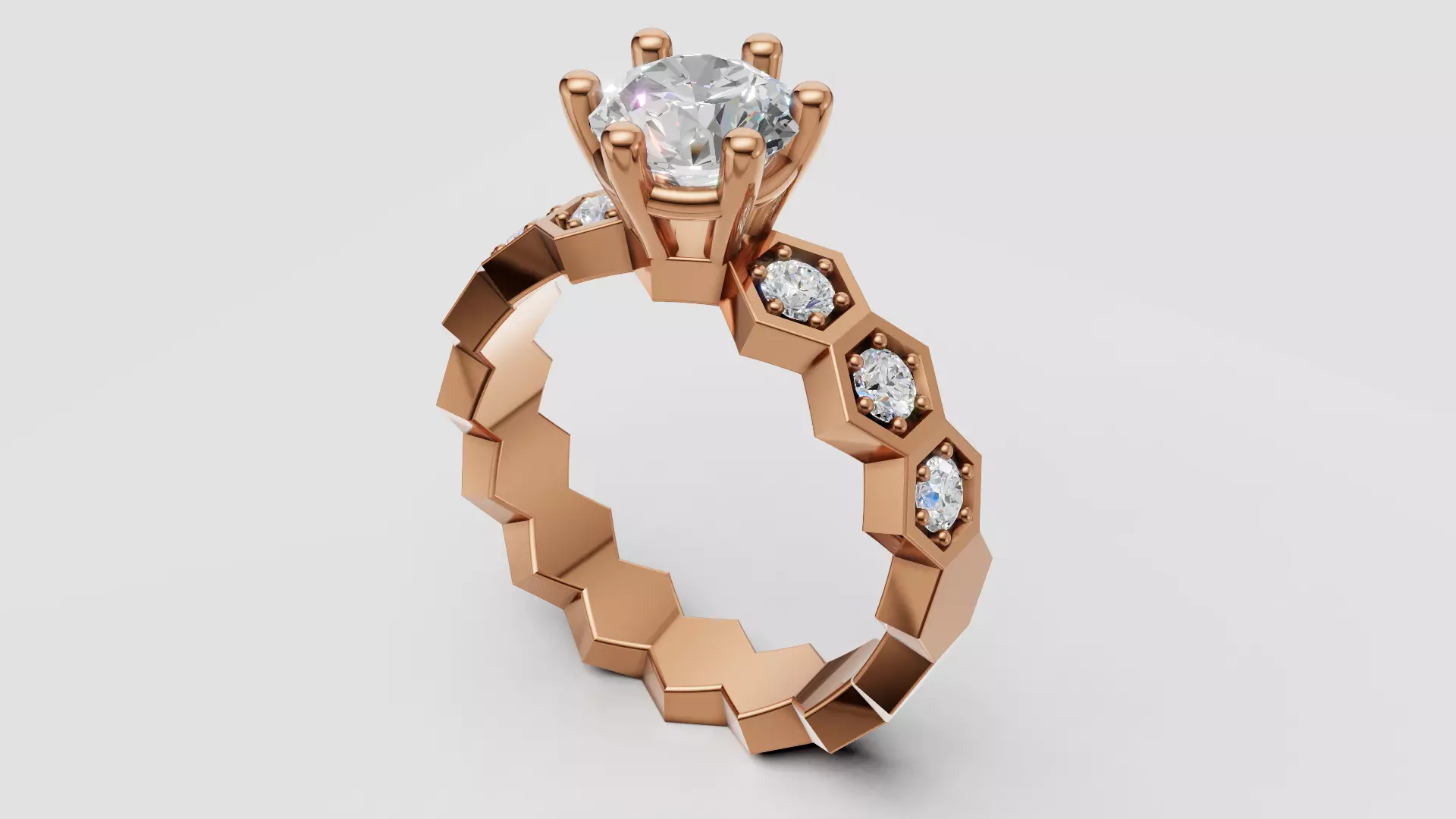 Engagement Ring 3D print model C 79 3D print model