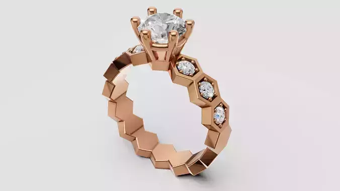 Engagement Ring 3D print model C 79 3D print model