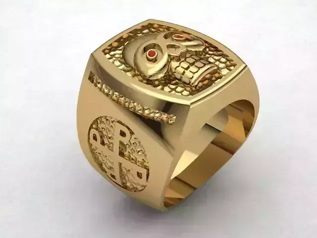 Ring Skull 3d model print