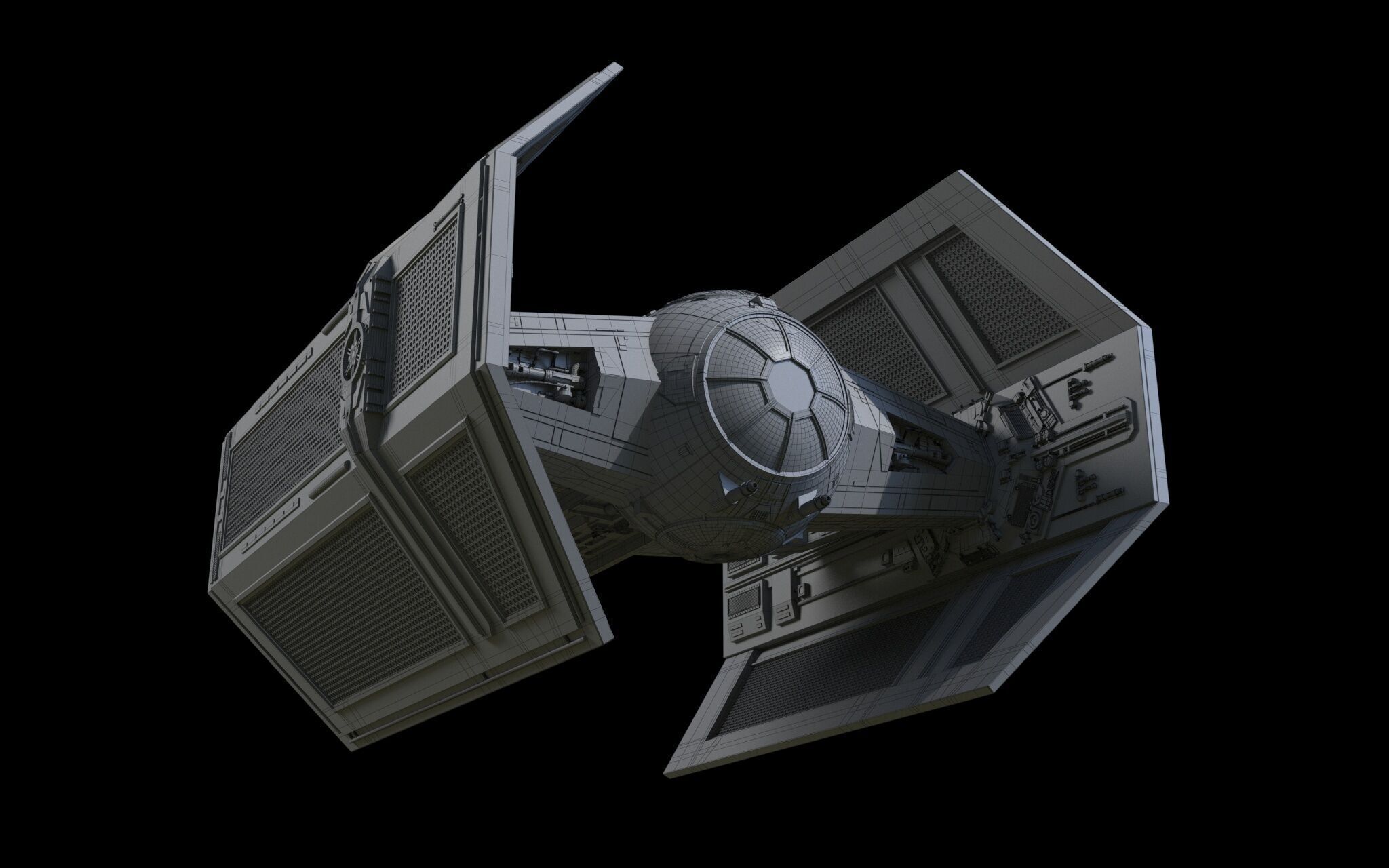 Darth Vader Tie 3D model_10