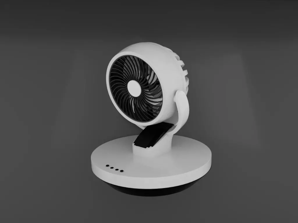 Fan Model Low-poly 3D model_1