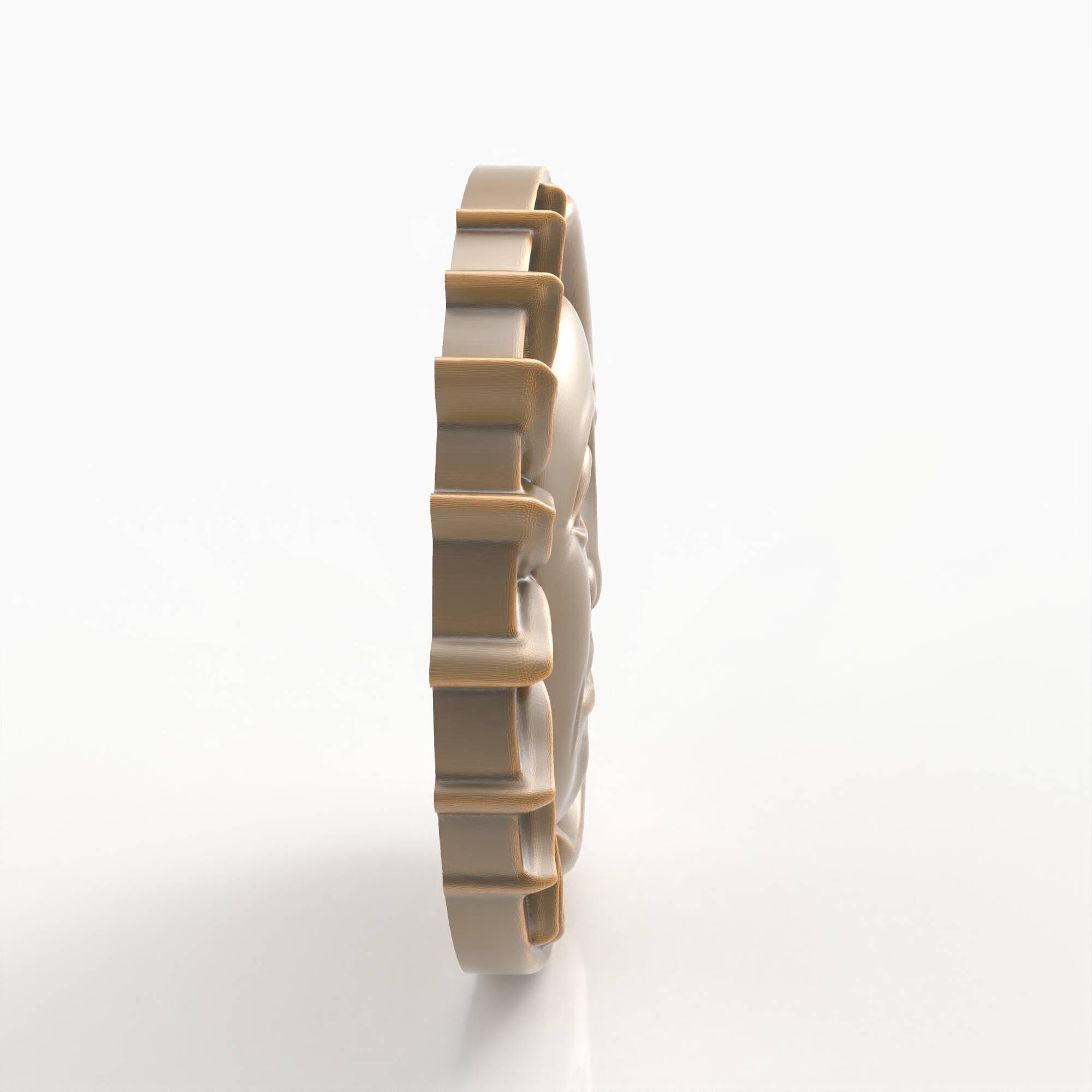 Sun Moon Face Relief Celestial Wall Art Medallion Plaque 3D print model_6