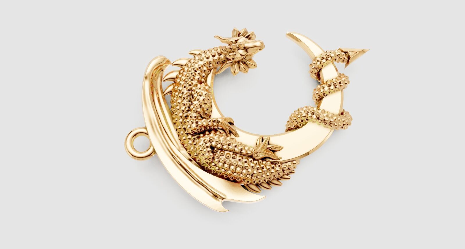 Dragon Pendant 3D print model_1