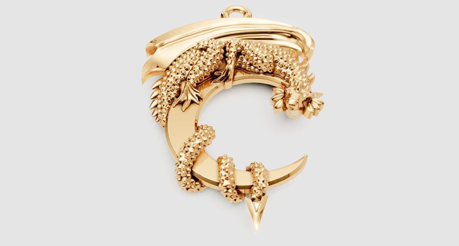 Dragon Pendant 3D print model_2