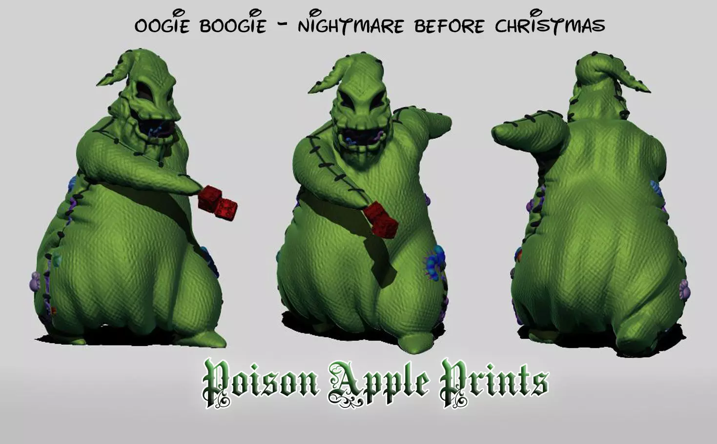 Oogie Boogie Character Model - Nightmare Before Christmas 3D print model_0
