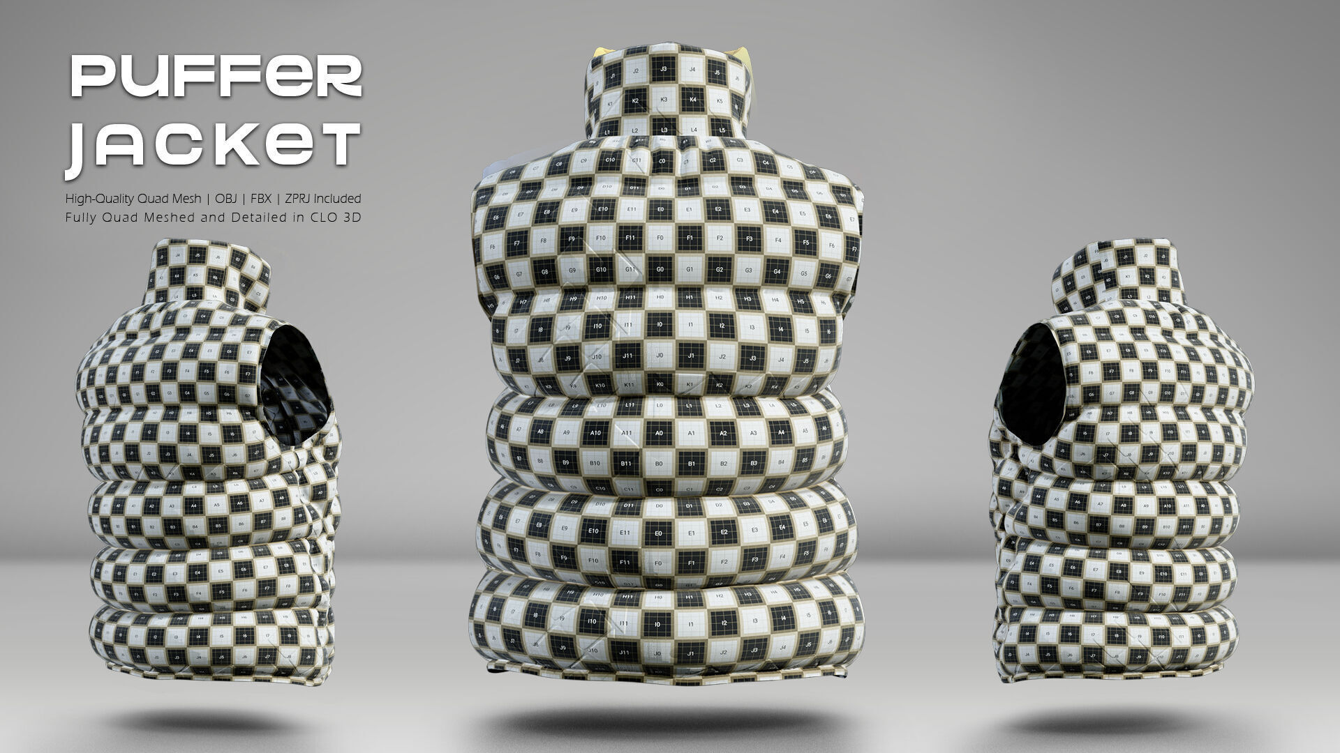 Puffer Jacket 03  3D model_5