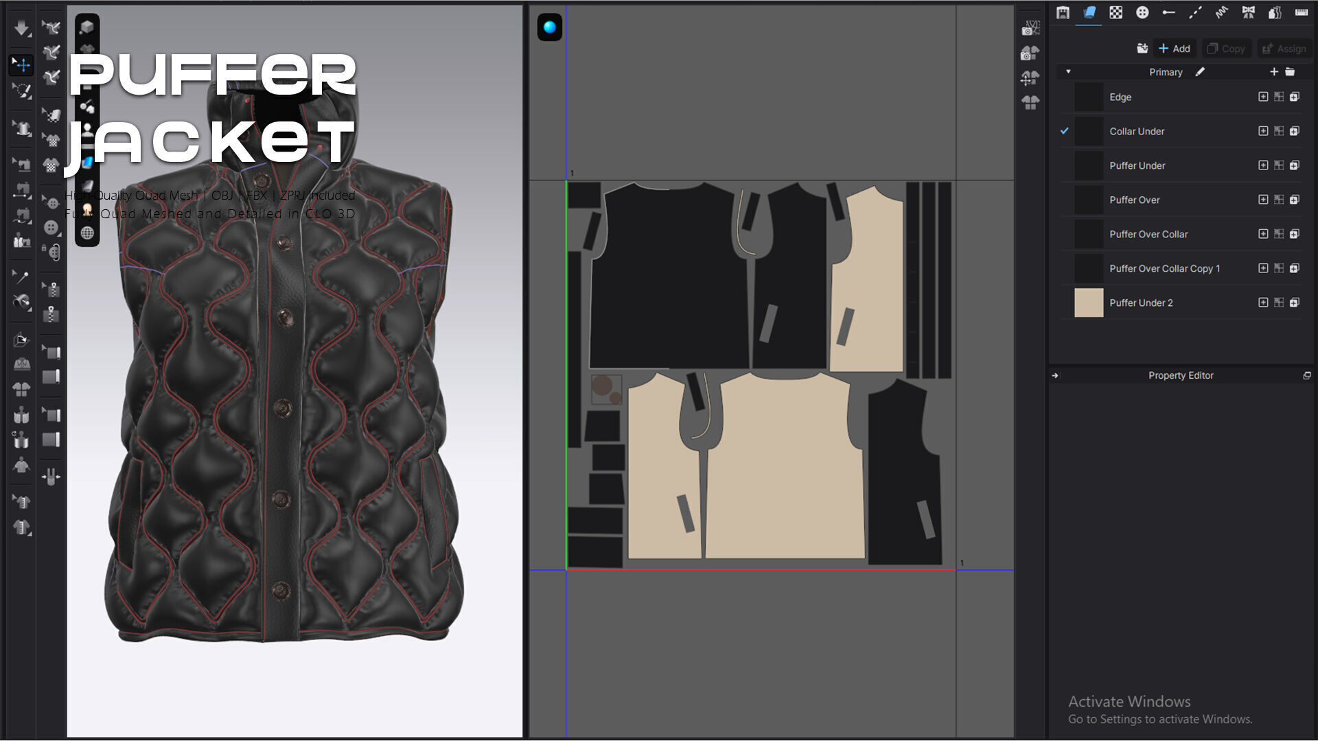 Puffer Jacket 03  3D model_10