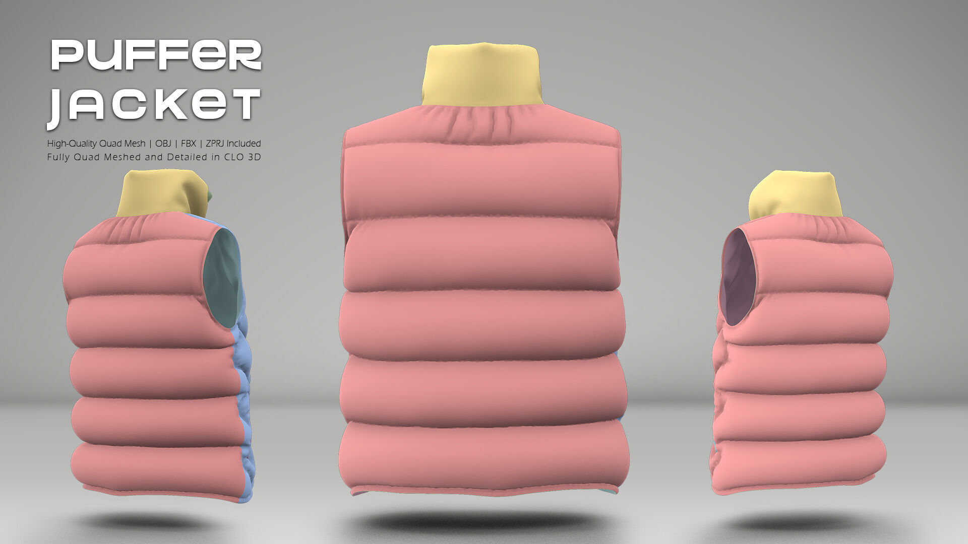 Puffer Jacket 03  3D model_7