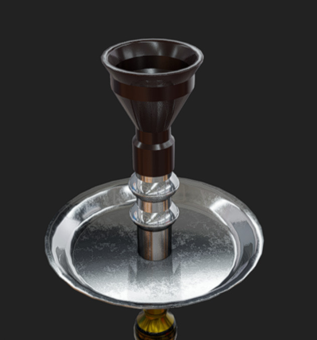 Hookah Low-poly 3D model_2