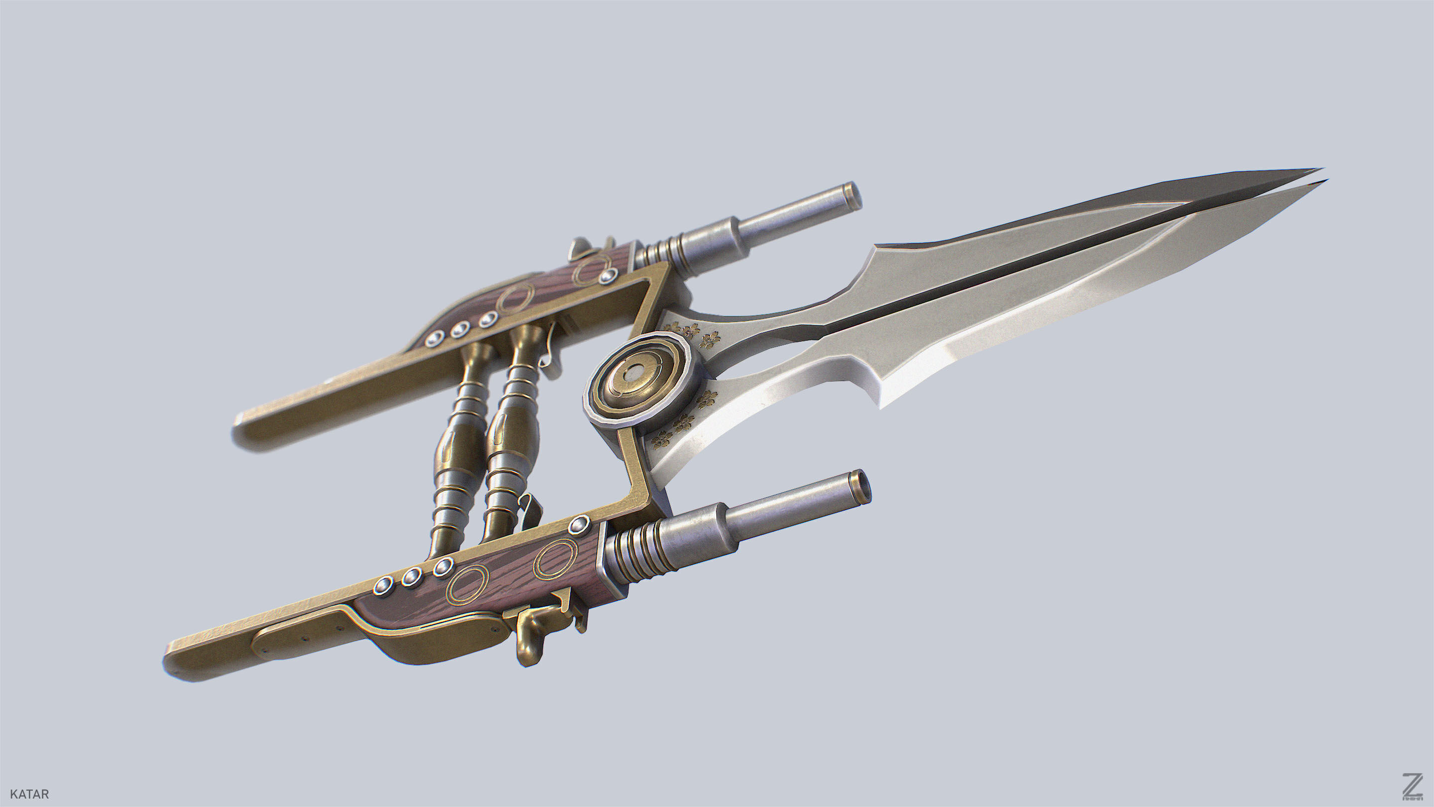 Katar Low-poly 3D model_6