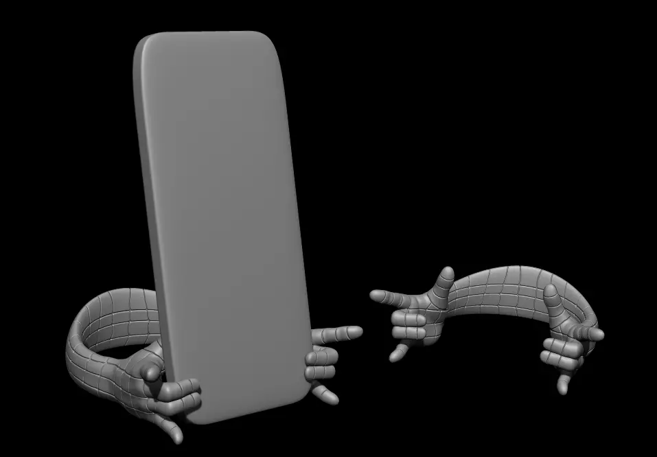 3D Phone Stand SpiderMan Hands 3D print model_0