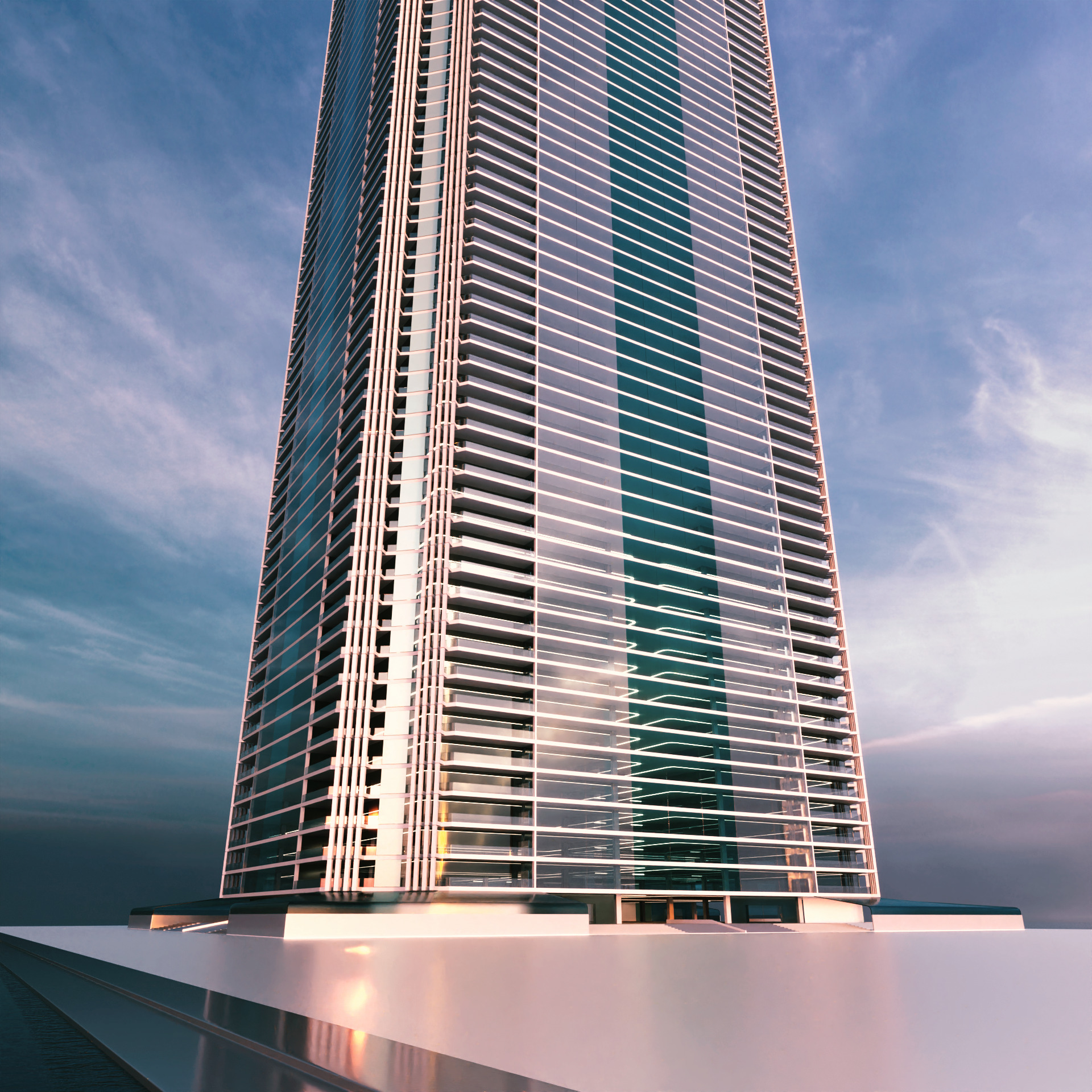 Modern Building Concept V303 3D model_3