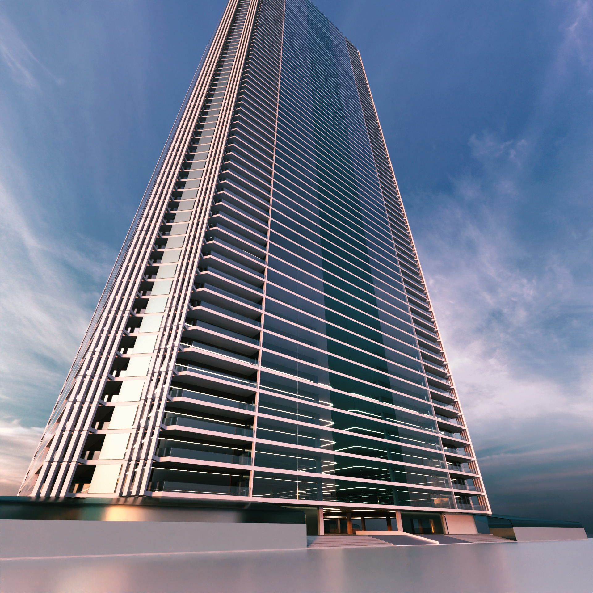 Modern Building Concept V303 3D model_5