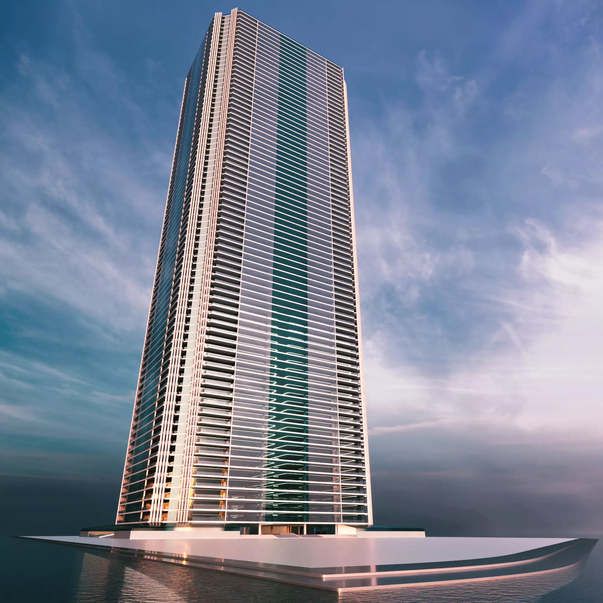 Modern Building Concept V303 3D model_0