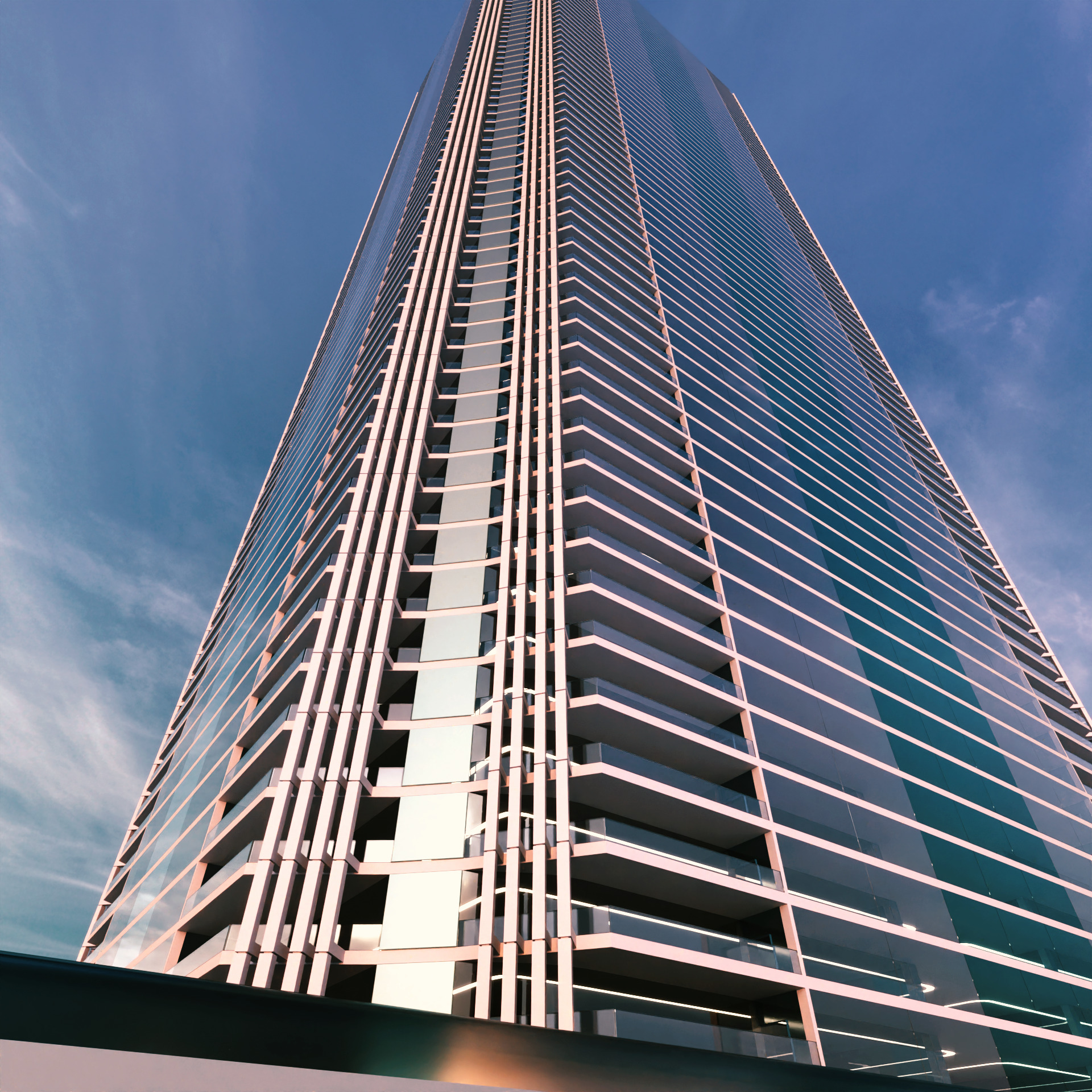 Modern Building Concept V303 3D model_6