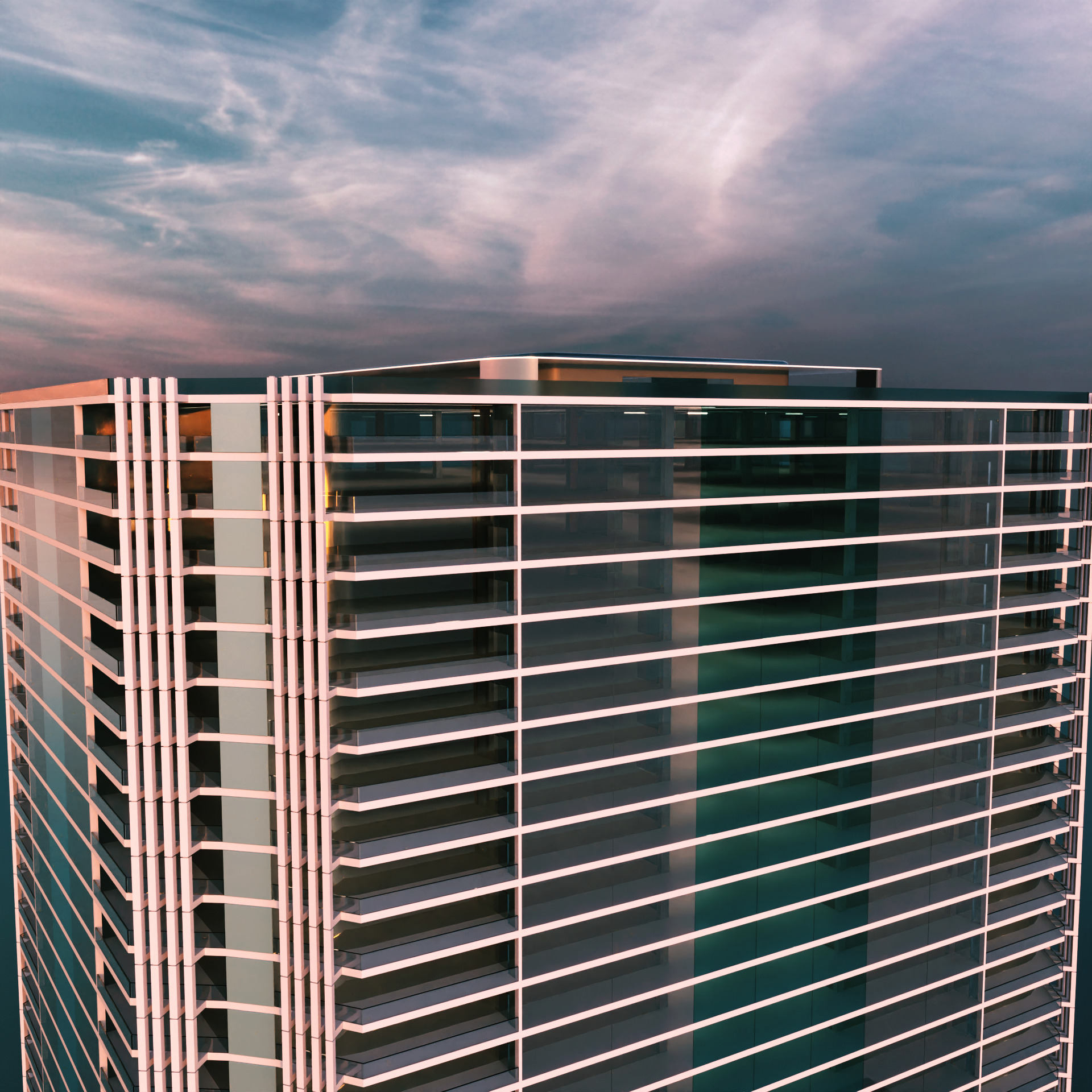 Modern Building Concept V303 3D model_13