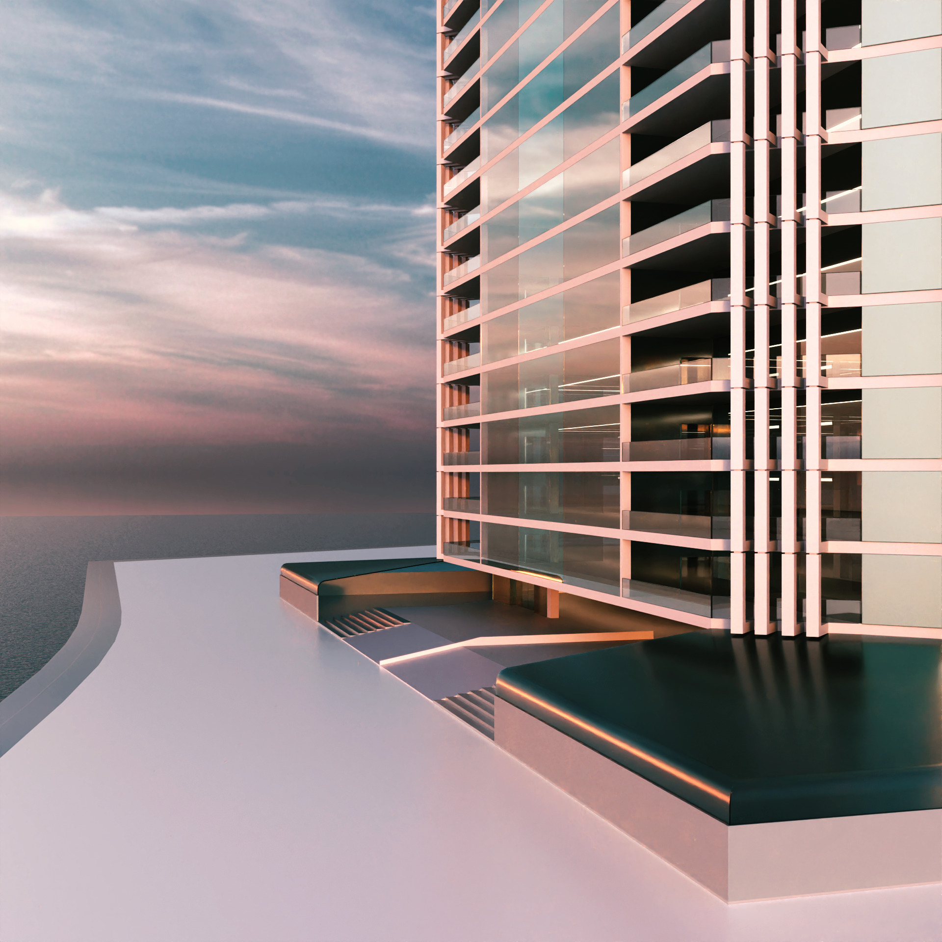 Modern Building Concept V303 3D model_14