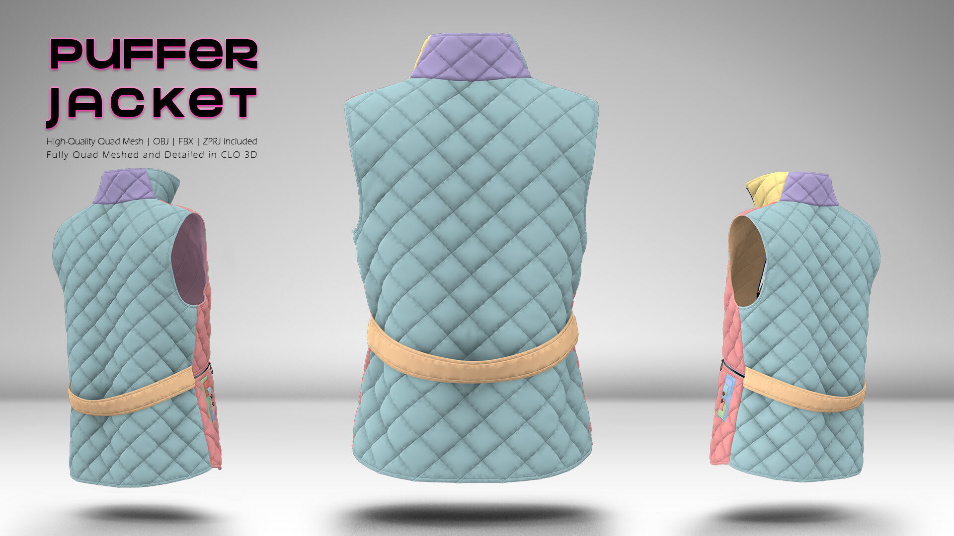 Puffer Jacket 04  3D model_7