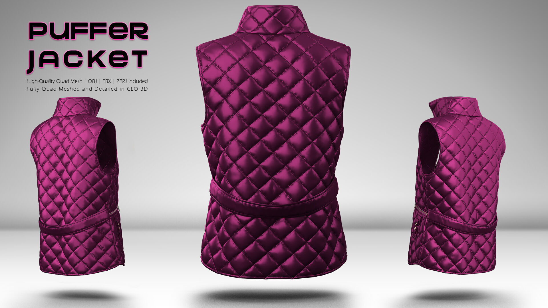 Puffer Jacket 04  3D model_3