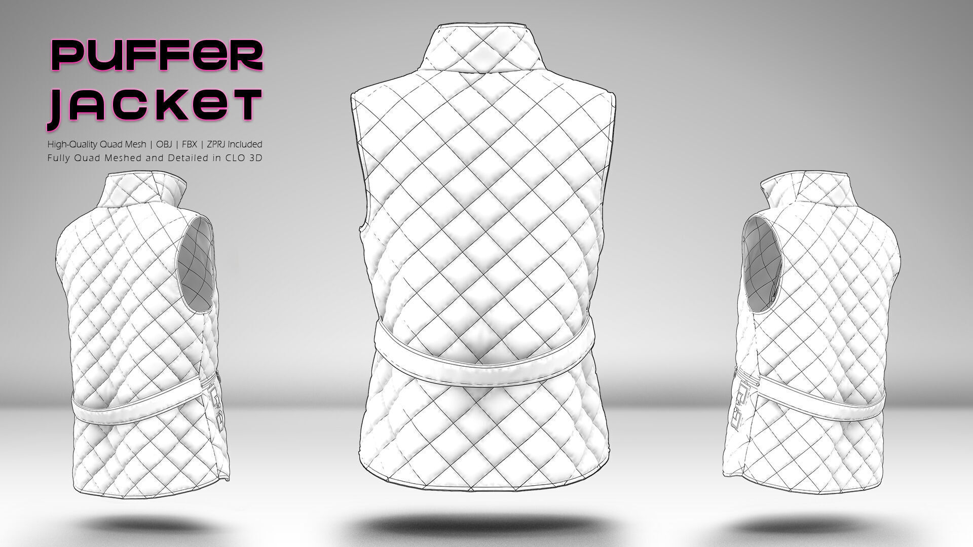 Puffer Jacket 04  3D model_9