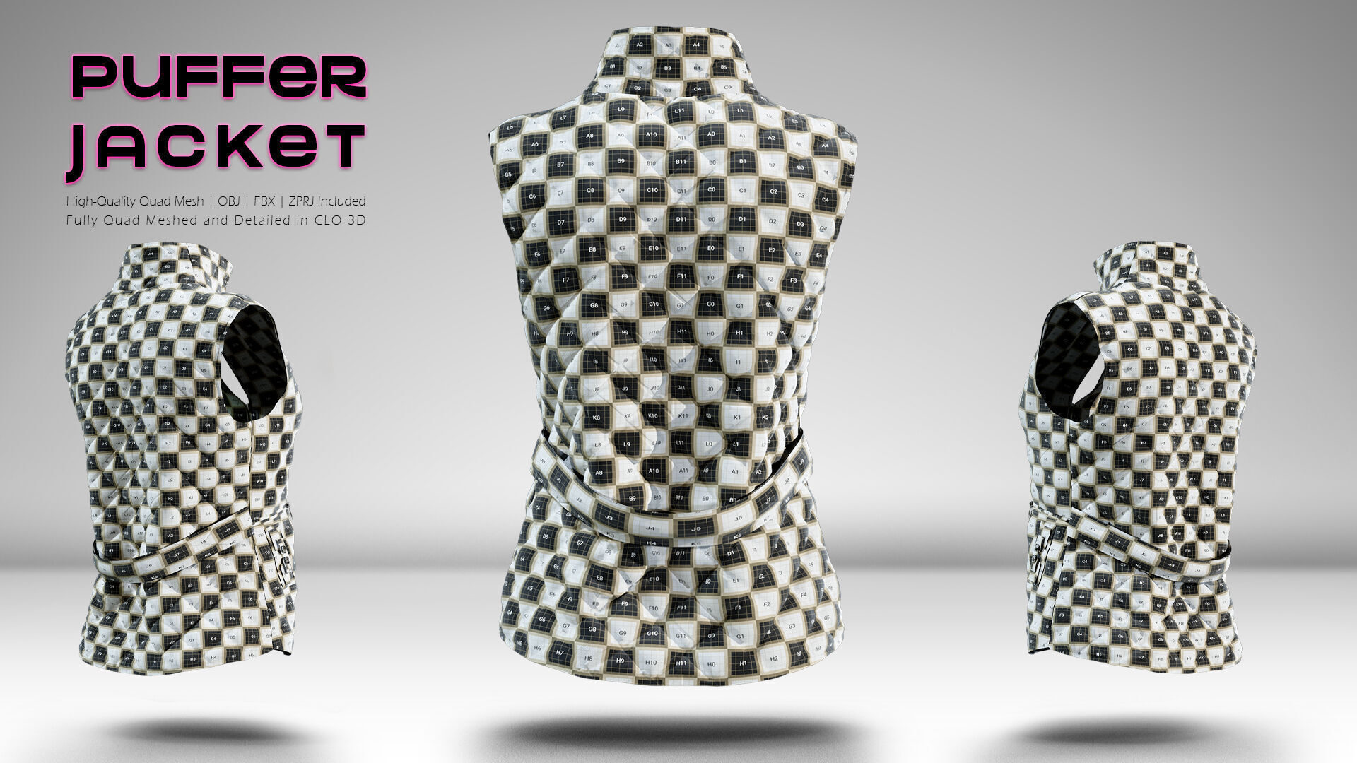 Puffer Jacket 04  3D model_5