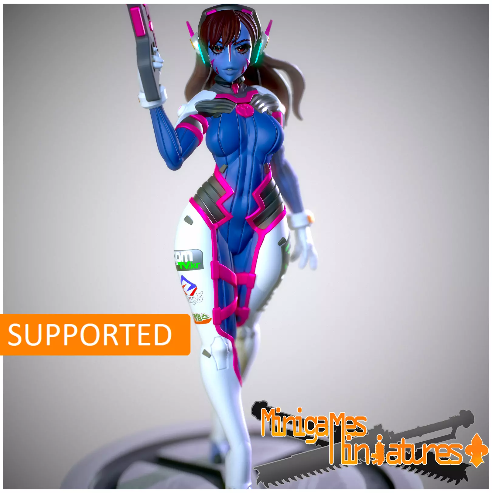 DVA pilot anime figurine 3D print model