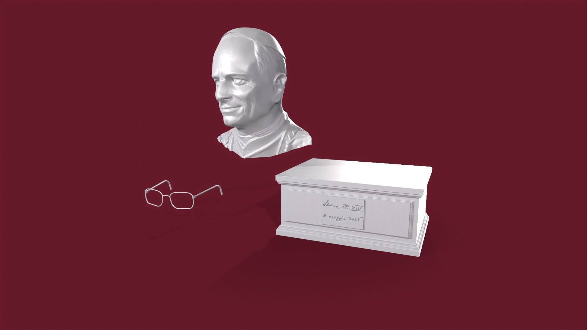 Papam Leon XIV 3D print model_3