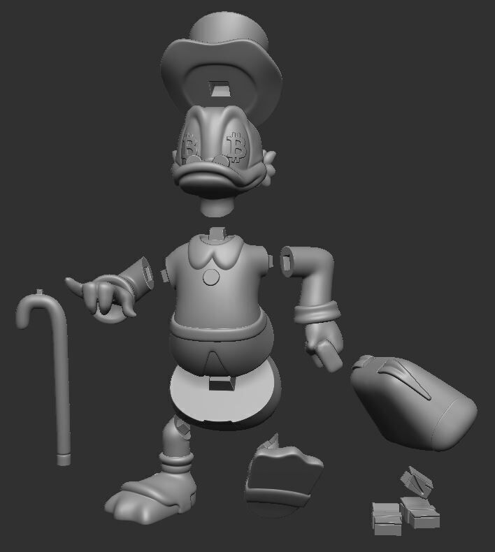 Scrooge McDuck BTC 3D print model_3