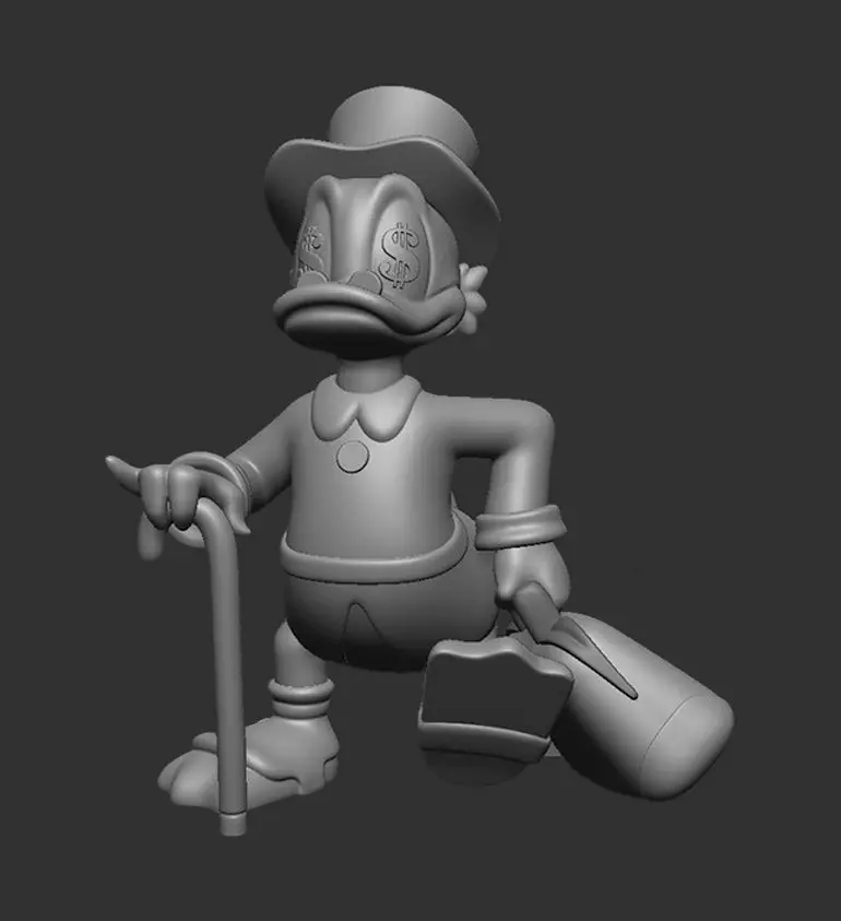 Scrooge McDuck Dollar 3D print model_0
