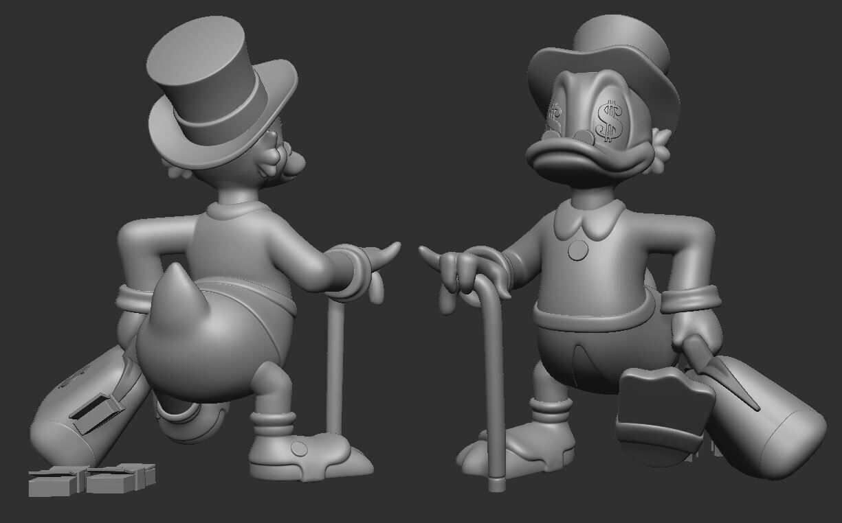 Scrooge McDuck Dollar 3D print model_1