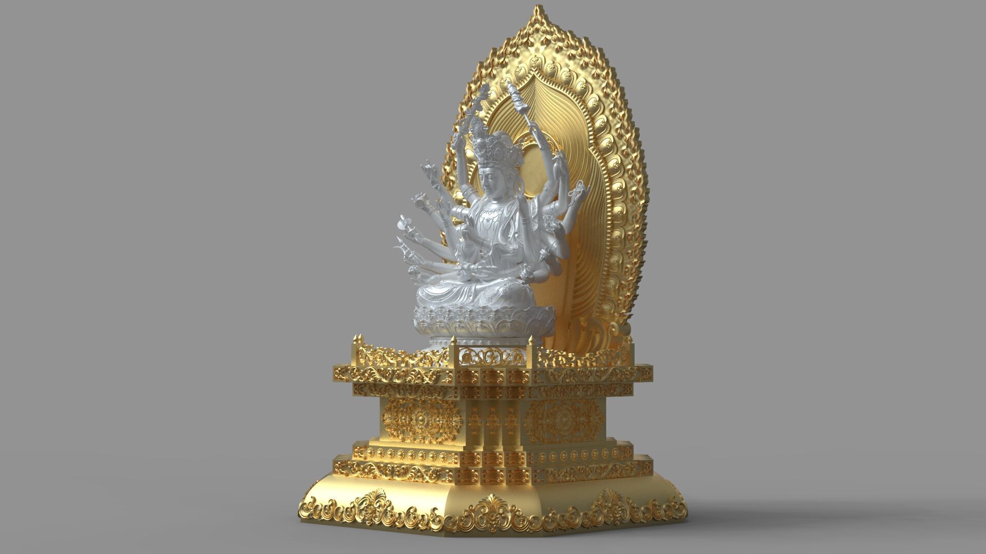Bodhisattva Thousand-armed 3D model_3