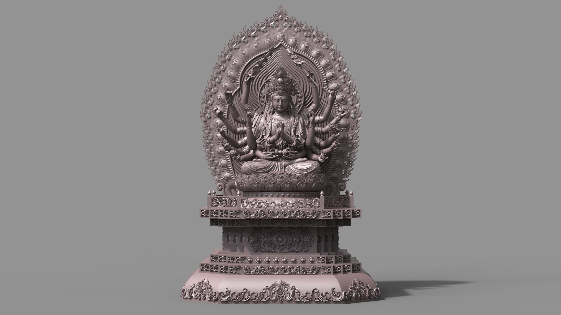 Bodhisattva Thousand-armed 3D model_5