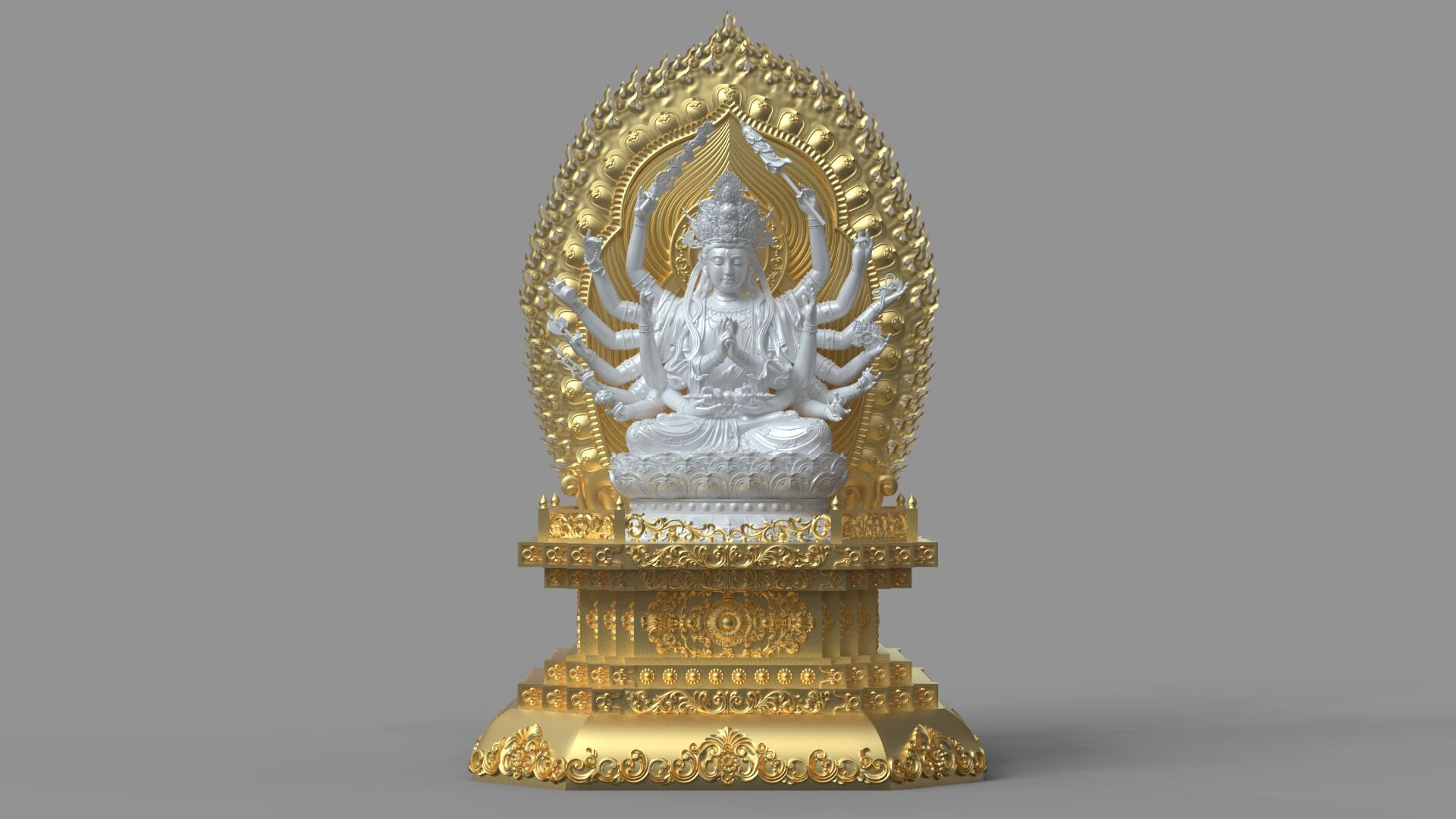 Bodhisattva Thousand-armed 3D model_2