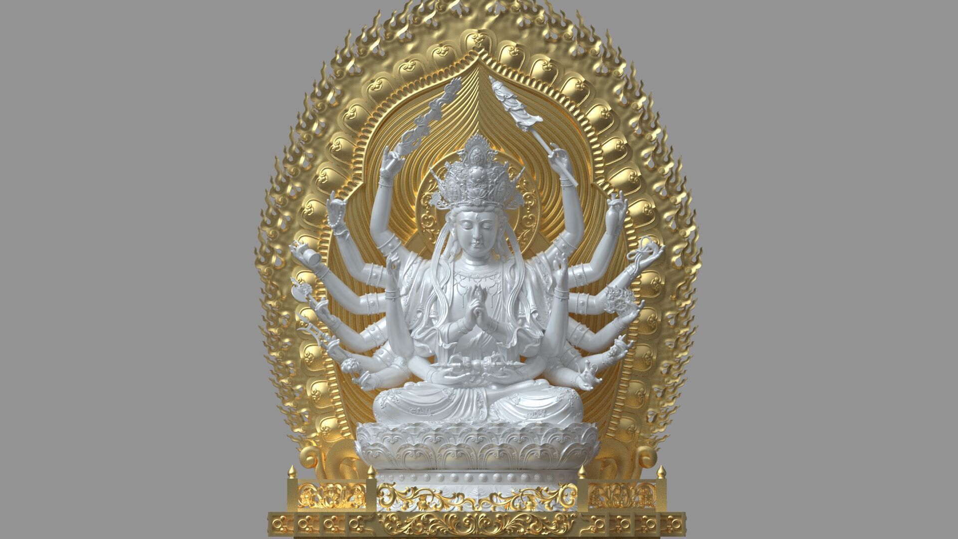 Bodhisattva Thousand-armed 3D model_1