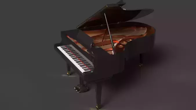  Chinese black grand piano 