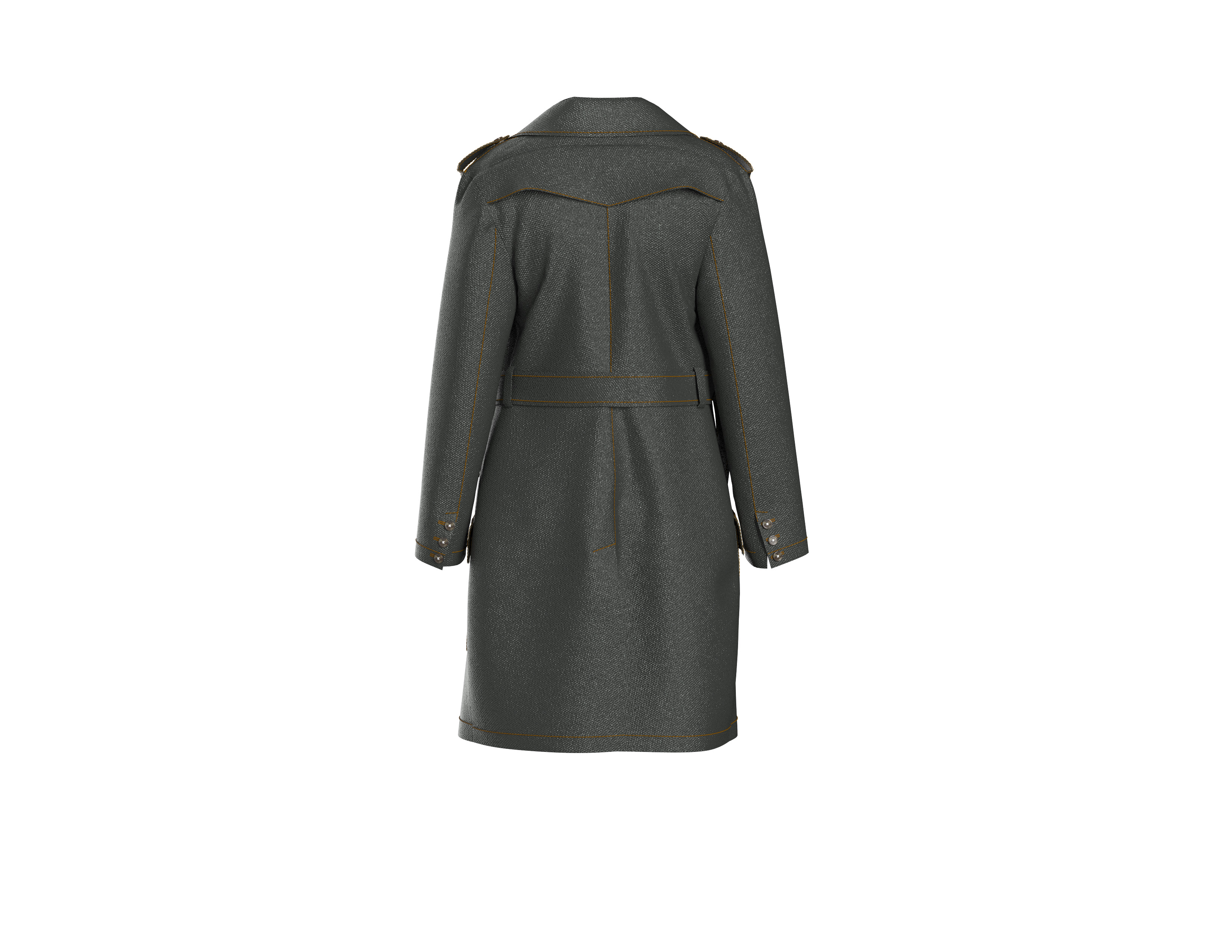 93 coat with capri for women 3D print model_4