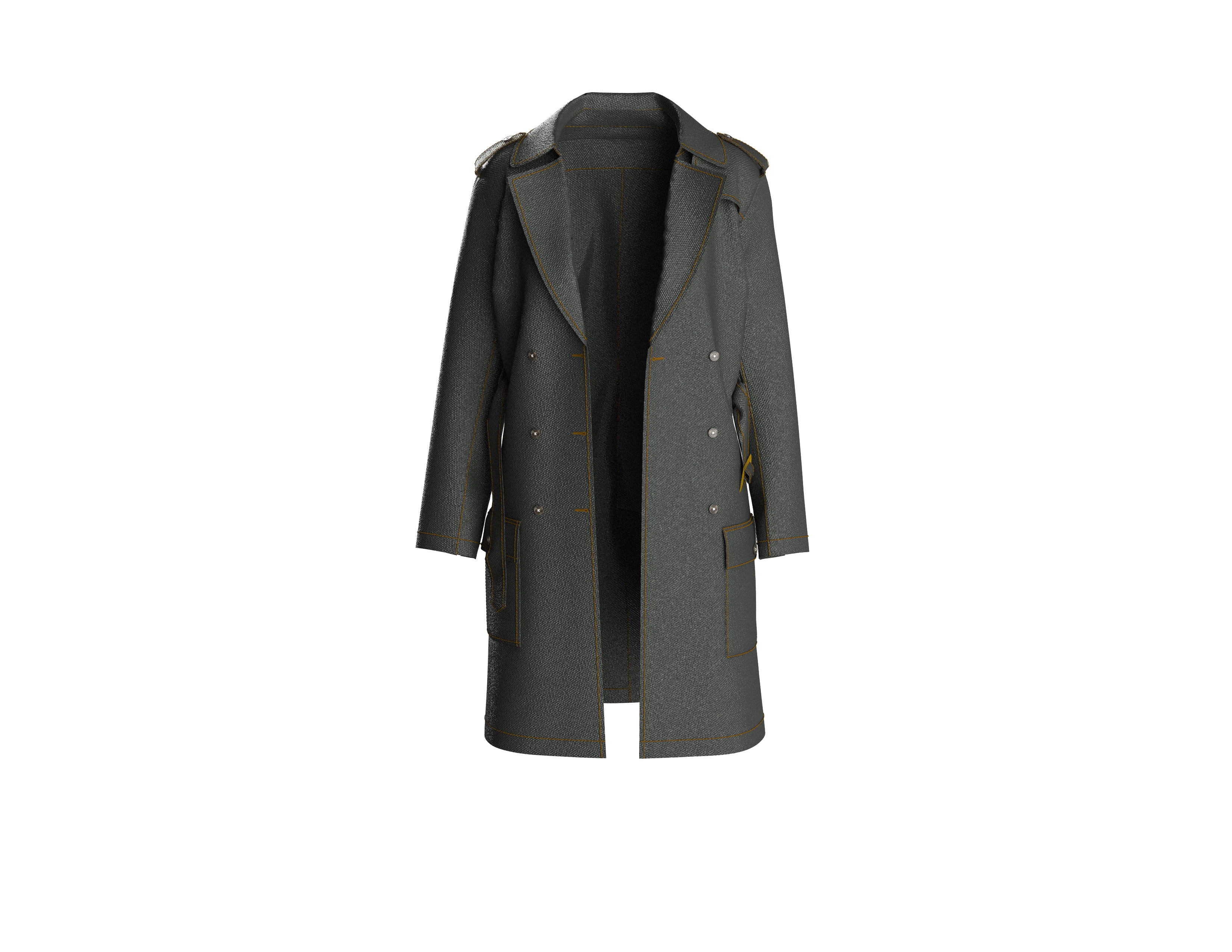 93 coat with capri for women 3D print model_5