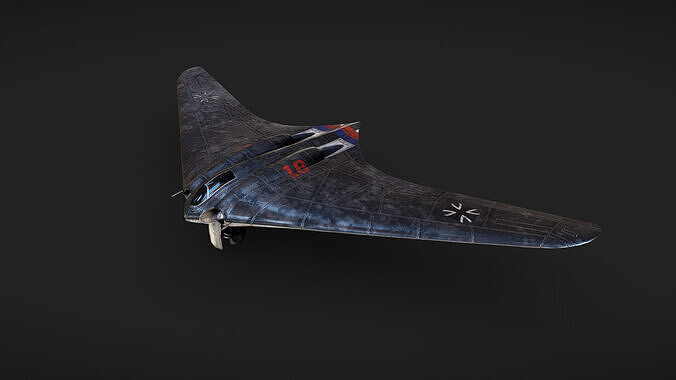 Horten Ho 229 Low-poly 3D model