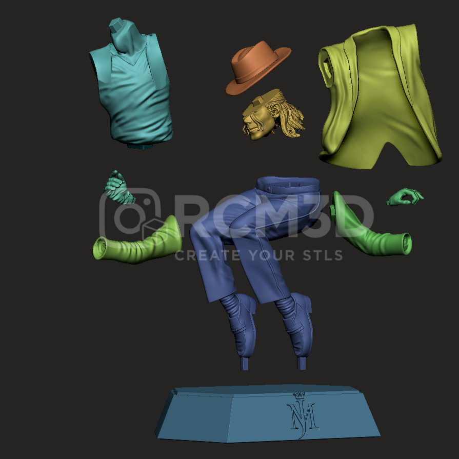 Michael Jackson Toe Stand dance move statue 3D print model_3