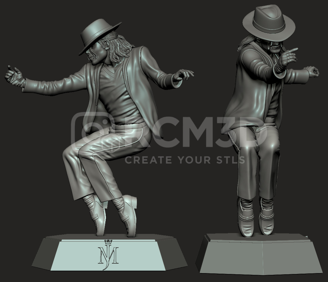 Michael Jackson Toe Stand dance move statue 3D print model_1