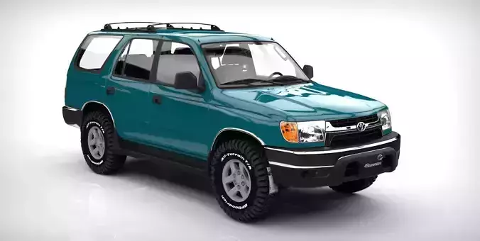 TOYOTA 4RUNNER 1999 SIN BUCHES Low-poly 3D model