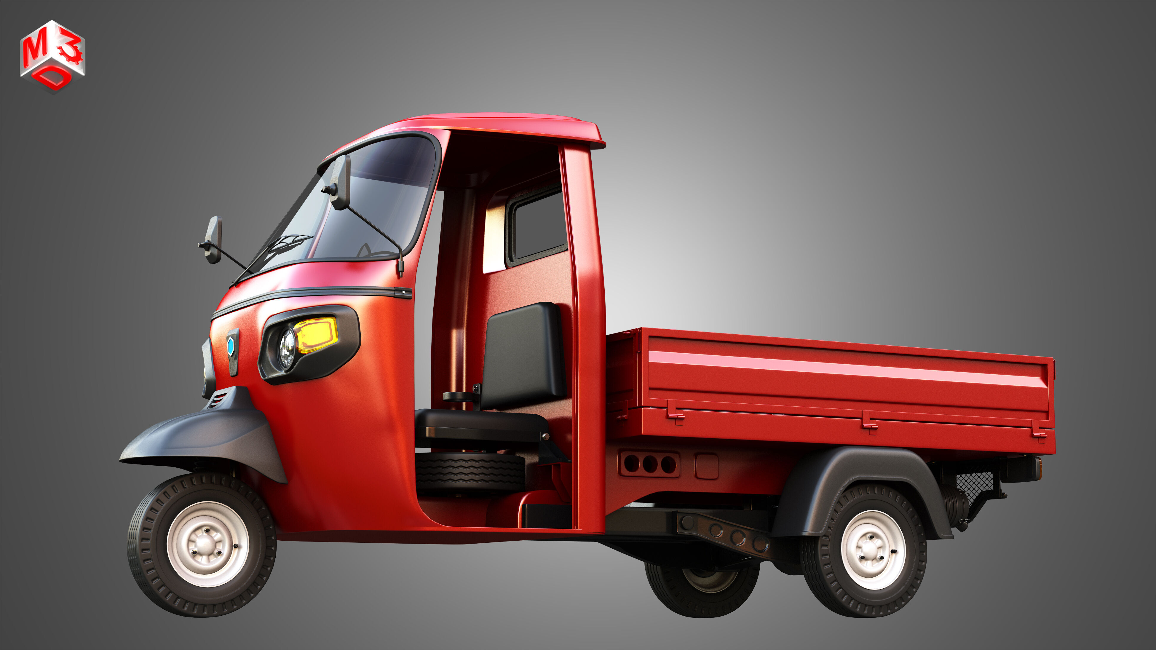 Piaggio Ape Xtra HT 300cc CNG Normal 3D model_6